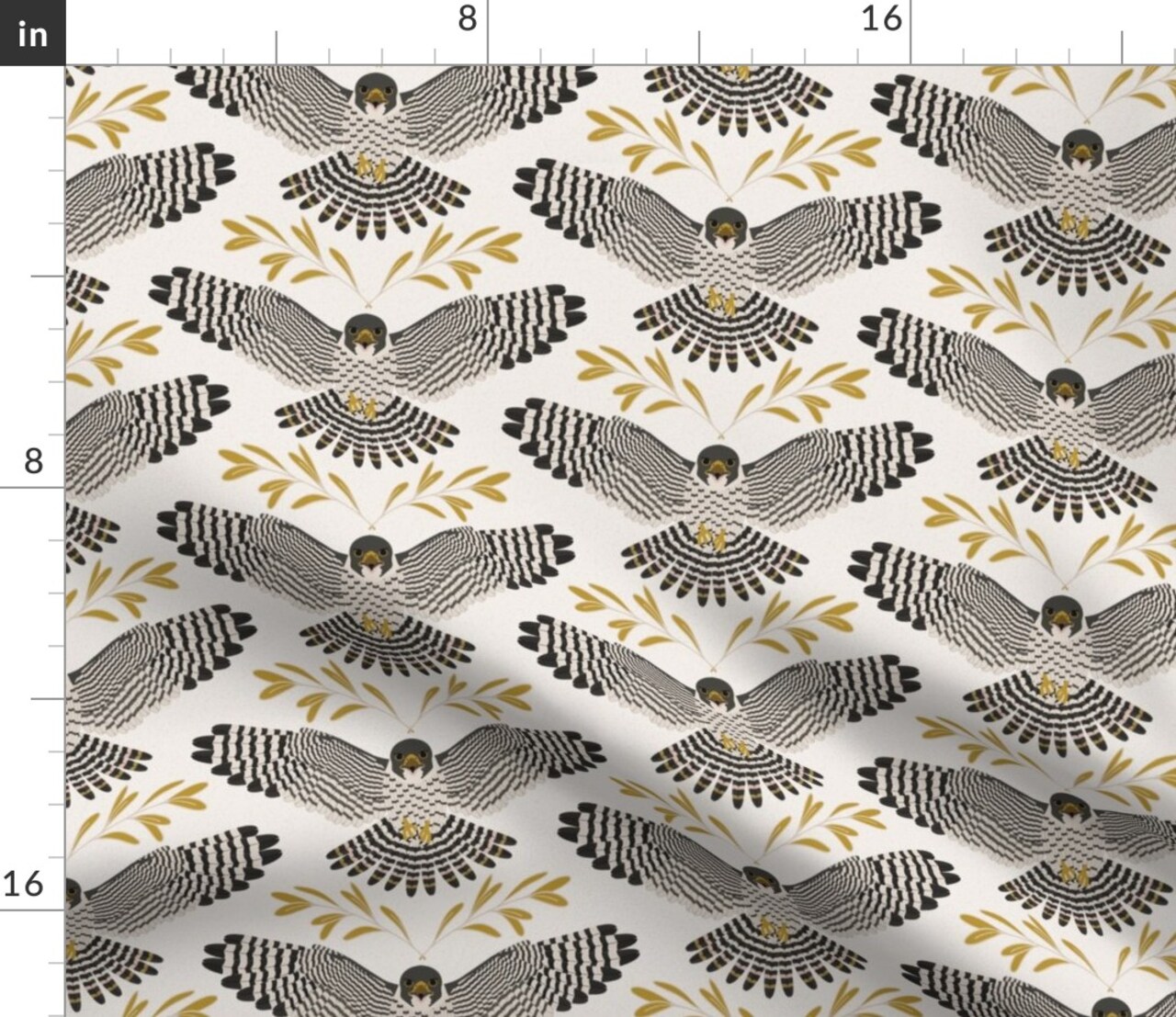 Bird Nature Animal Fly Custom Printed Fabric by Spoonflower Various Fabrics by the Yard or Fat Quarter